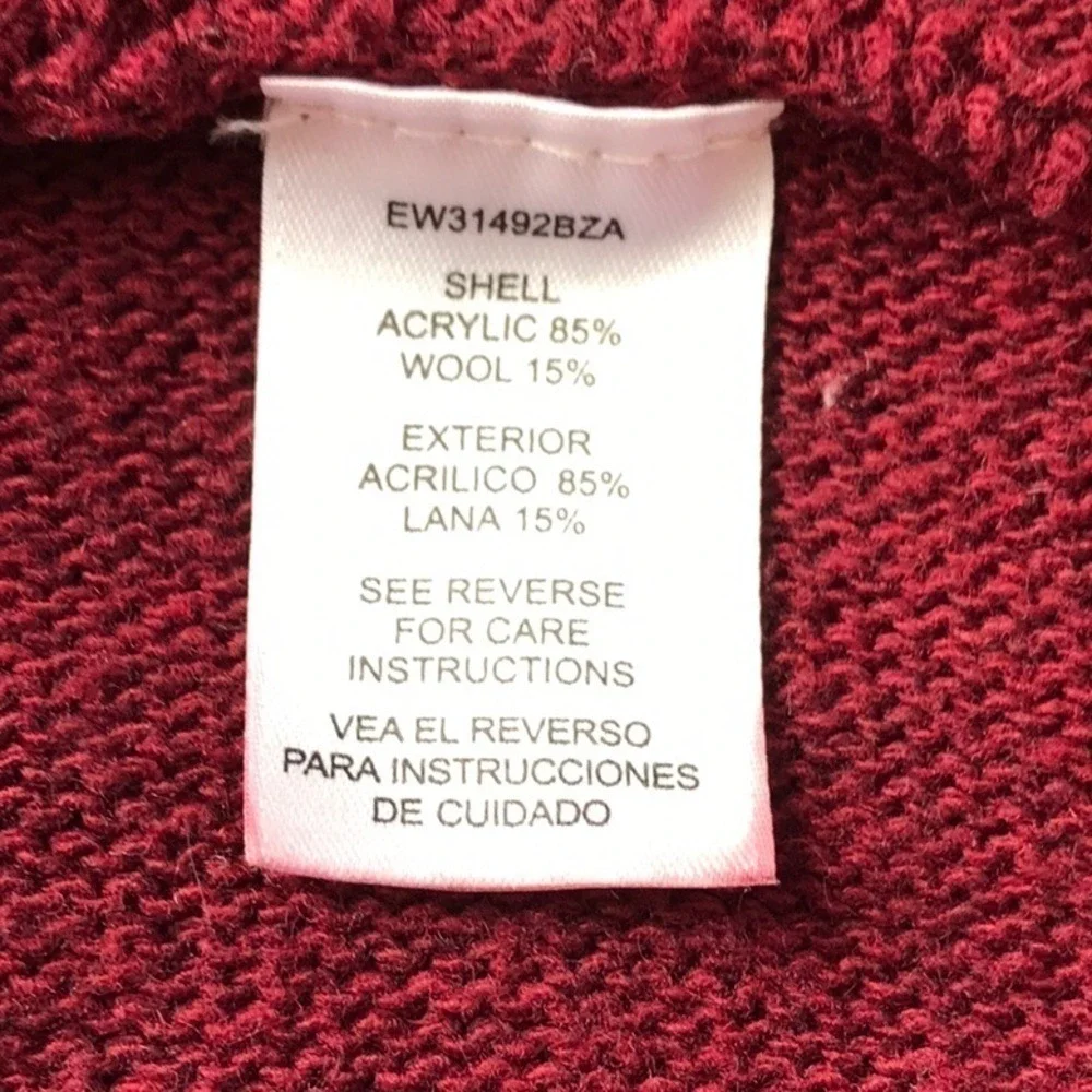 ALTAR'D STATE Size M‎ Maroon Wool Blend Baby Doll Boho Sweater